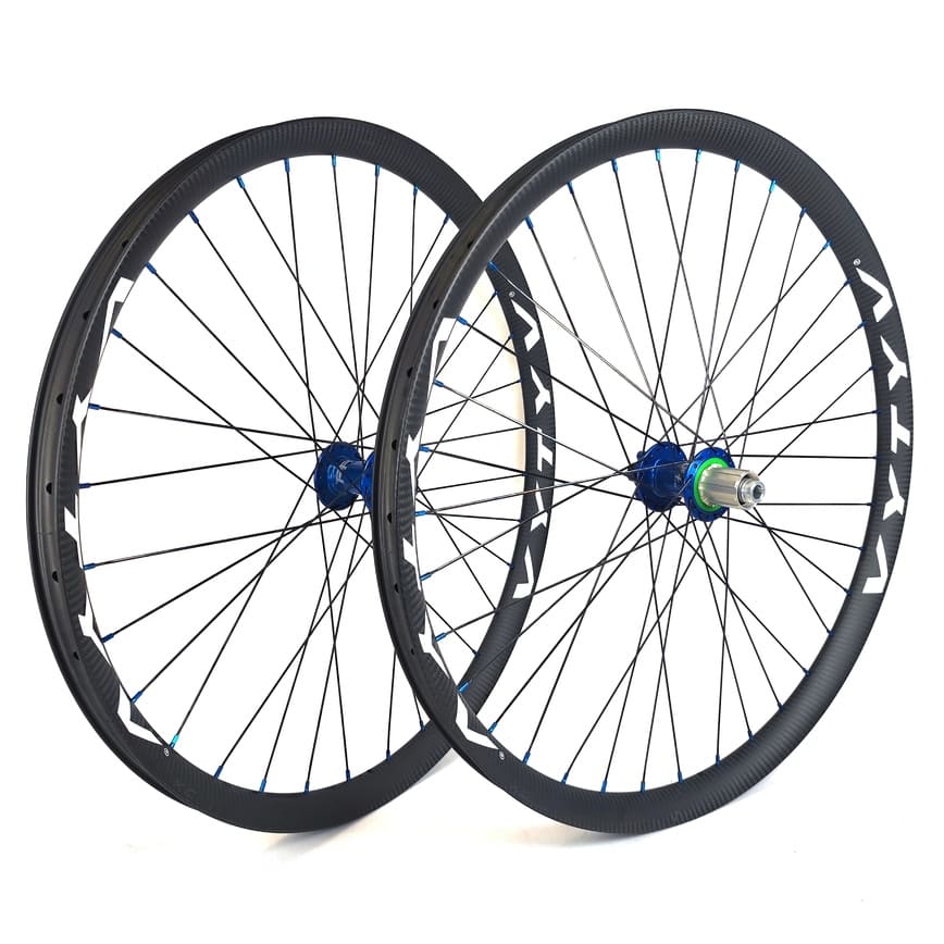 Aviator XC WIDE Carbon + HOPE PRO4 BLUE / Wheelset / Front + Rear