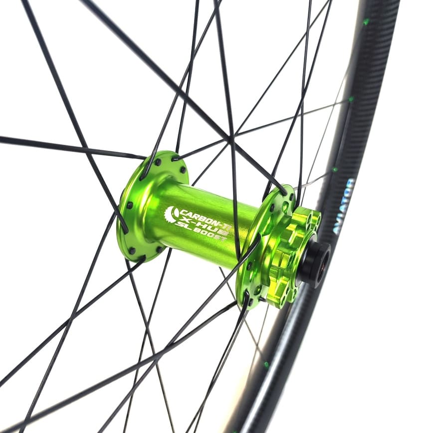 Aviator XC WIDE Carbon + Carbon-Ti X-Hub ACID GREEN / Wheelset / Front + Rear